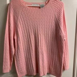 Pink Cable Knit Sweater